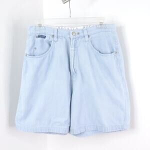 Regatta Women's S/12 Vintage 90's Blue Cotton Knit High-Rise Retro Mom Shorts